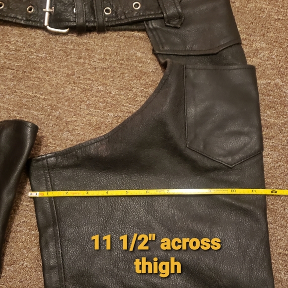 ******Sold******        Blaack Genuine Leather Chaps - Picture 11 of 15